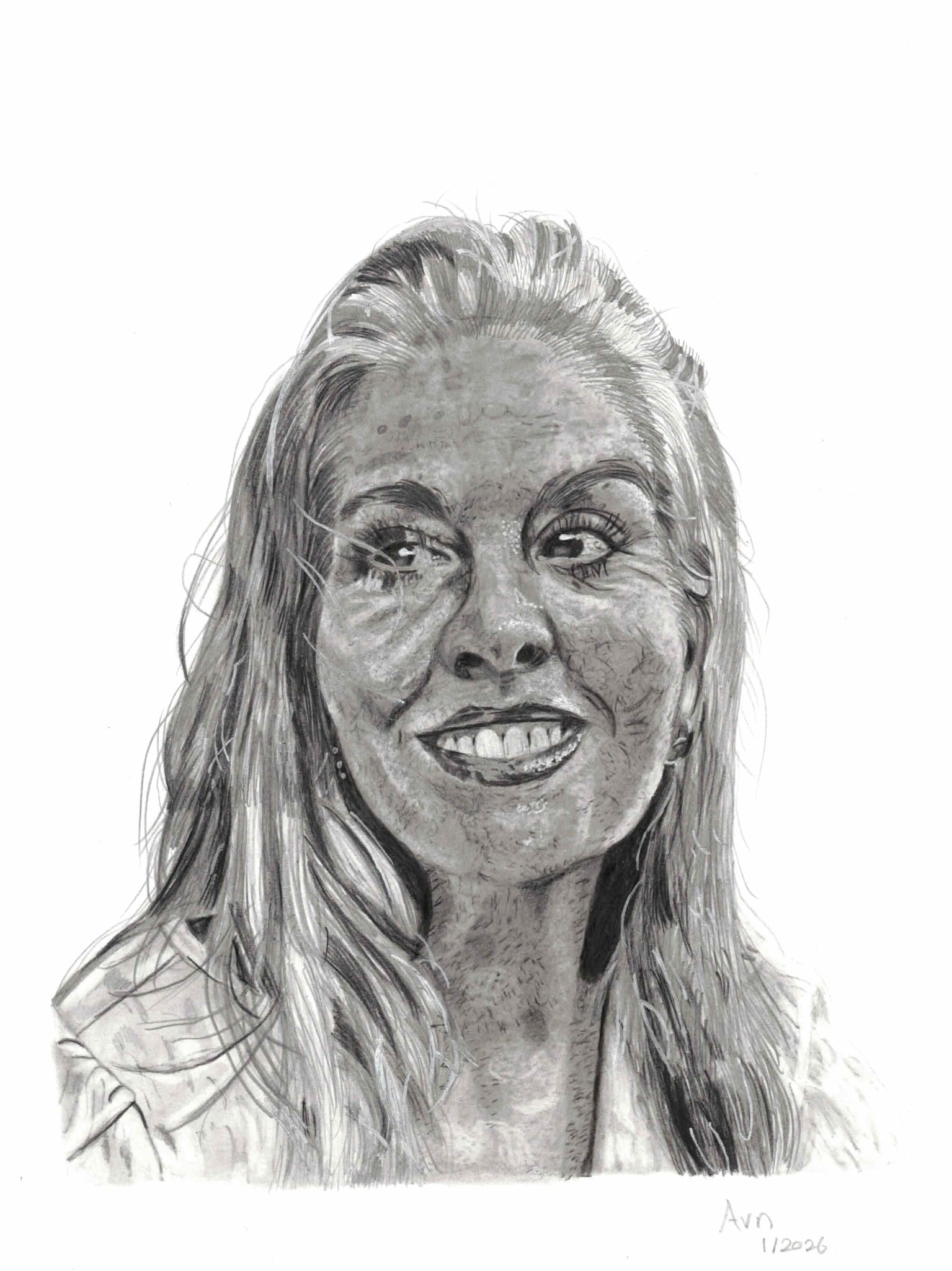 Grafiet tekening portret